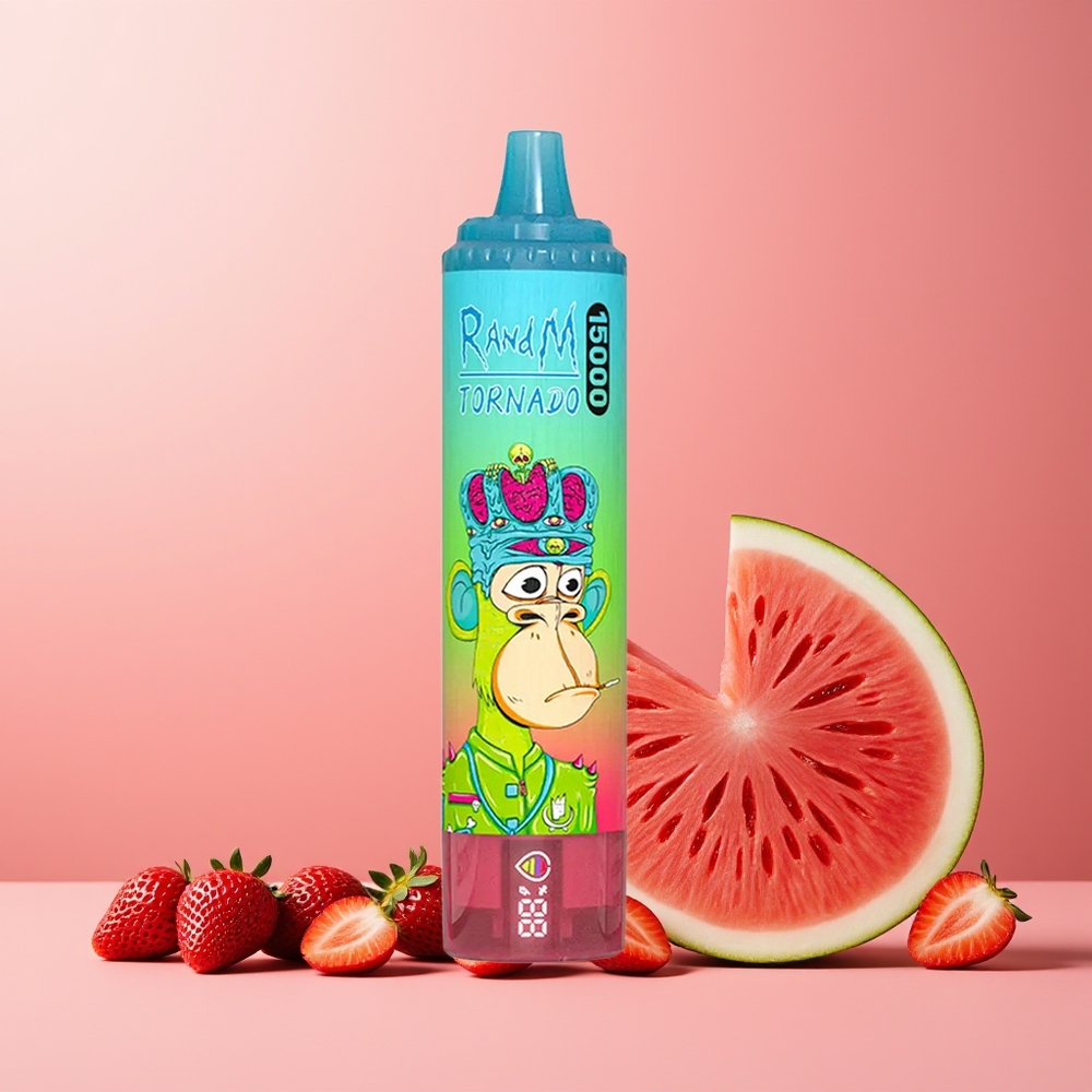 RandM Fumot Tornado 15000 Puffs New Zealand Wholesale 25ml 850mAh Mesh Strawberry Watermelon Disposable Vape