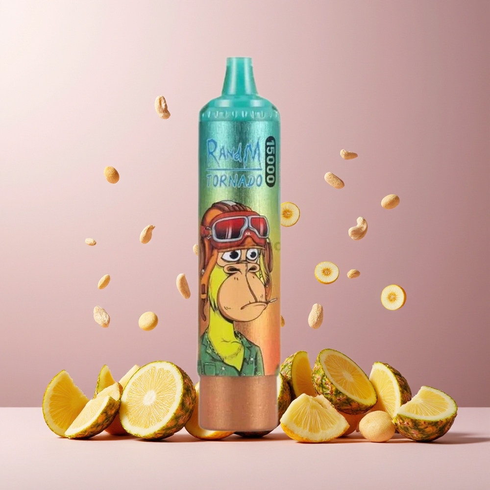 RandM Fumot Tornado 15000 Puffs New Zealand Wholesale Disposable Vape Iced Pineapple 25ml 850mAh Mesh LCD Type-C