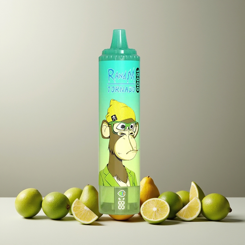RandM Fumot Tornado 15000 Puffs New Zealand Wholesale Disposable Vape Lemon Lime 25ml 850mAh Mesh Coil Type-C LCD