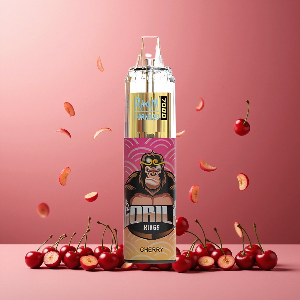 RandM Fumot Tornado 7000 Puffs Disposable Vape Cherry New Zealand Wholesale 14ML 850MAH Mesh Coil Type-C RGB Air-Adjustable