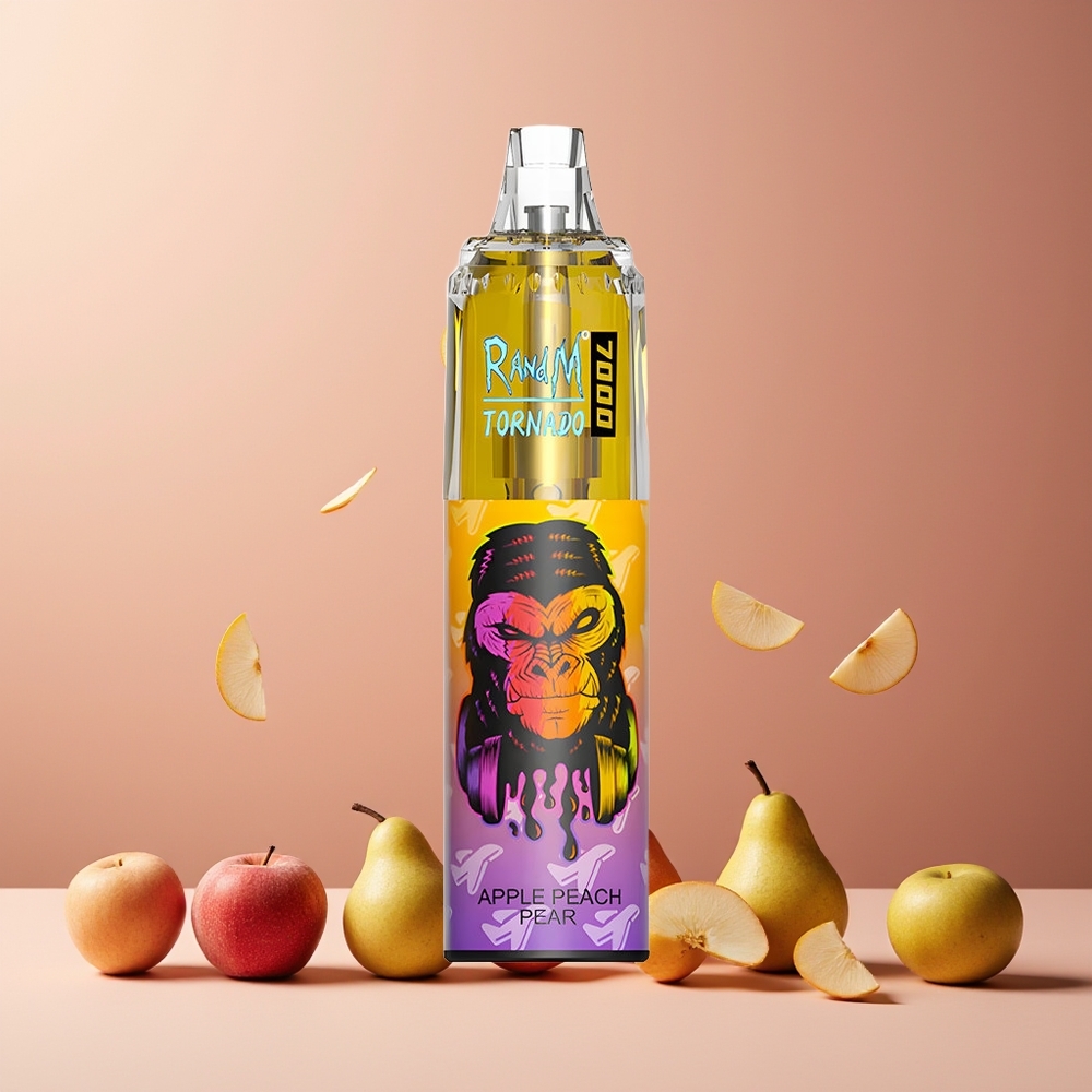 RandM Fumot Tornado 7000 Puffs Disposable Vape New Zealand Wholesale Apple Peach Pear 14ML 850MAH Mesh Coil Type-C RGB Air-Adjustable