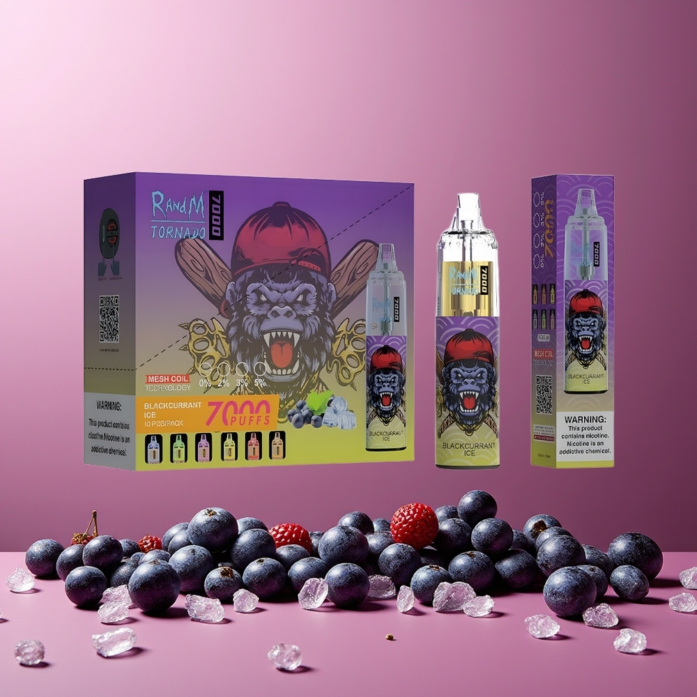 RandM Fumot Tornado 7000 Puffs New Zealand Wholesale Disposable Vape 14ML 850MAH Mesh Coil Blackcurrant Ice