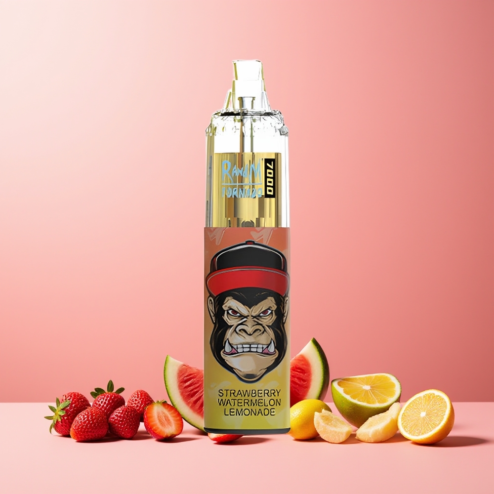 RandM Fumot Tornado 7000 Puffs New Zealand Wholesale Disposable Vape Strawberry Watermelon Lemonade 14ML 850MAH Mesh Coil Type-C RGB Air-Adjustable