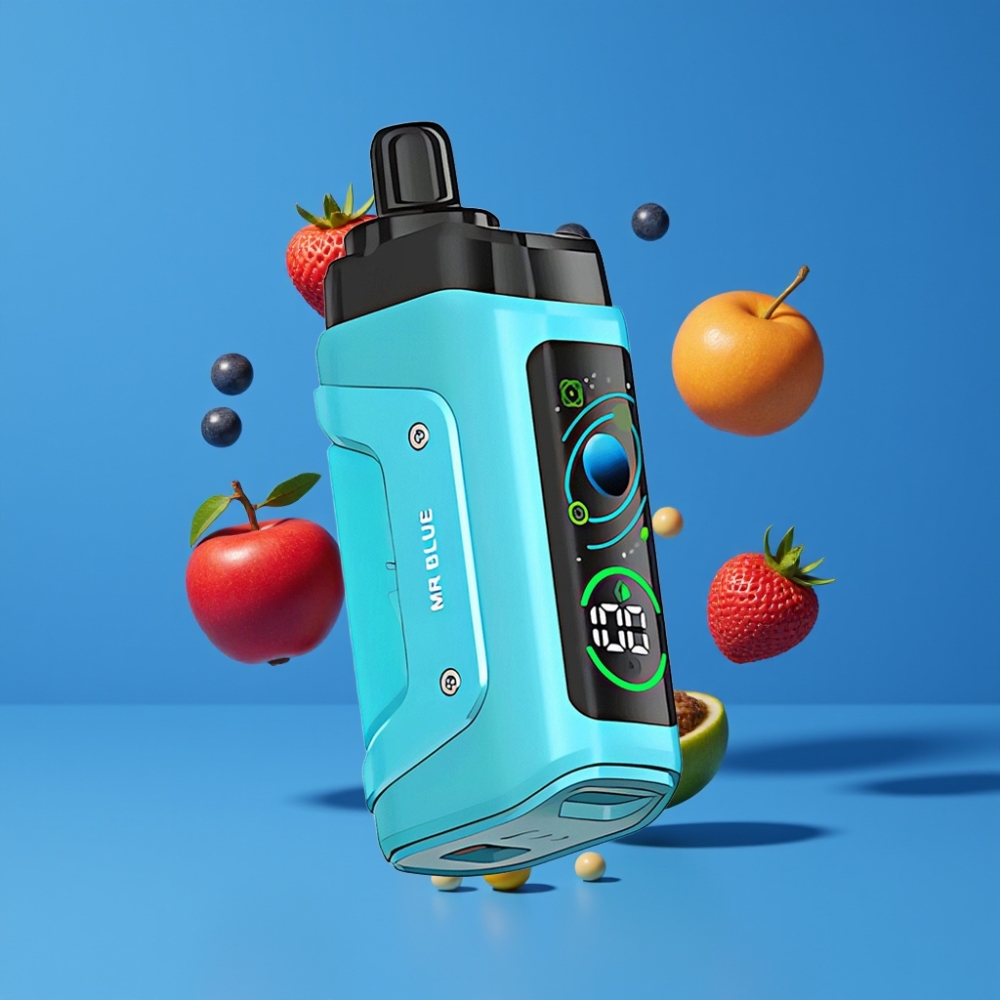 Razz Bar 45000 Puffs Adjustable Airflow Rechargeable Disposable Vape Mr Blue New Zealand Wholesale
