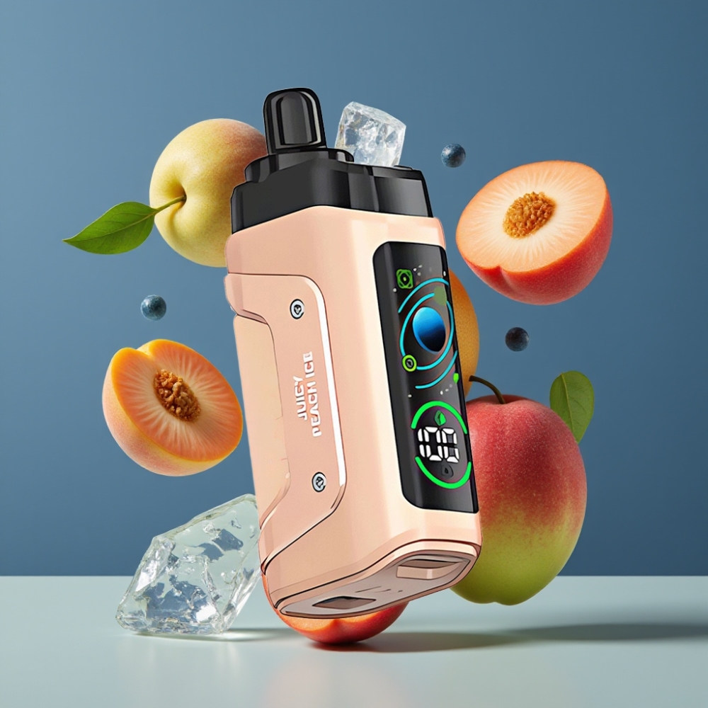 Razz Bar 45000 Puffs Adjustable Airflow Type-C Rechargeable Disposable Vape Juicy Peach Ice New Zealand Wholesale