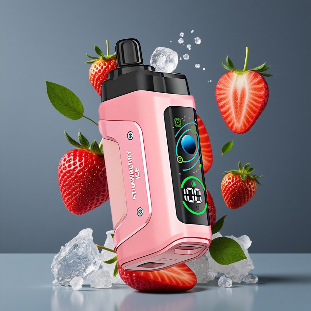 Razz Bar 45000 Puffs New Zealand Wholesale Disposable Vape Strawberry Ice with 1.0 Ohm Mesh Coil & Type-C Rechargeable