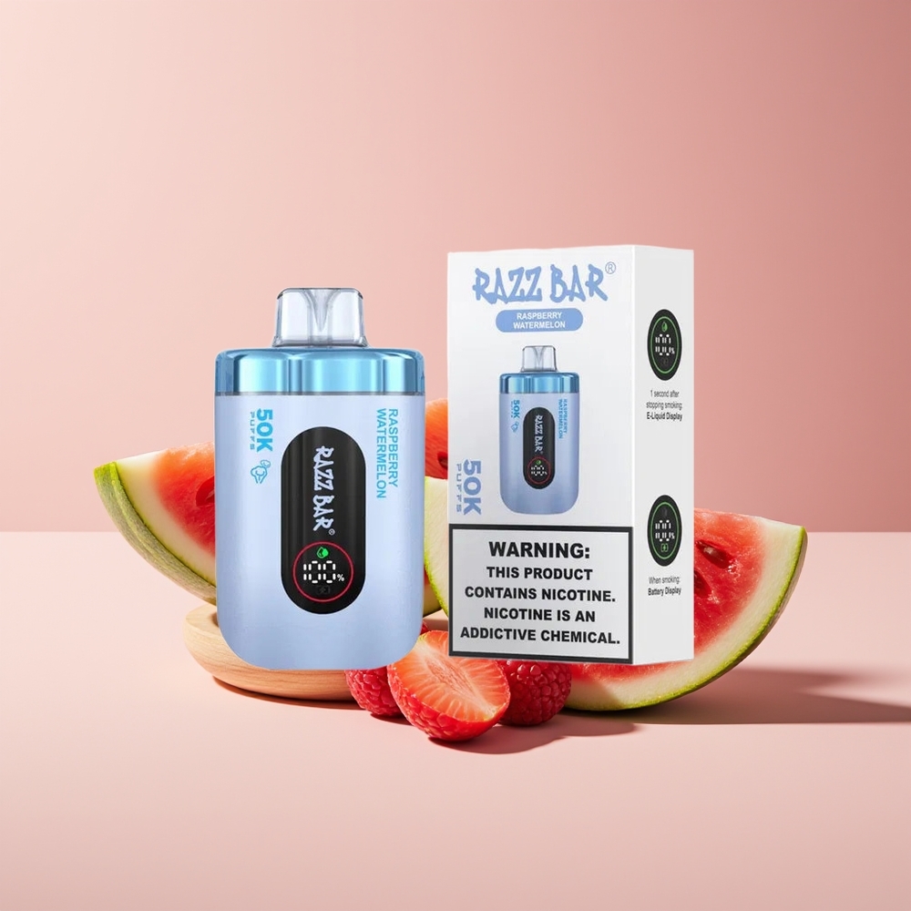 Razz Bar 50K Puffs Disposable Vape Raspberry Watermelon New Zealand Wholesale 50000 Puffs Type-C Rechargeable