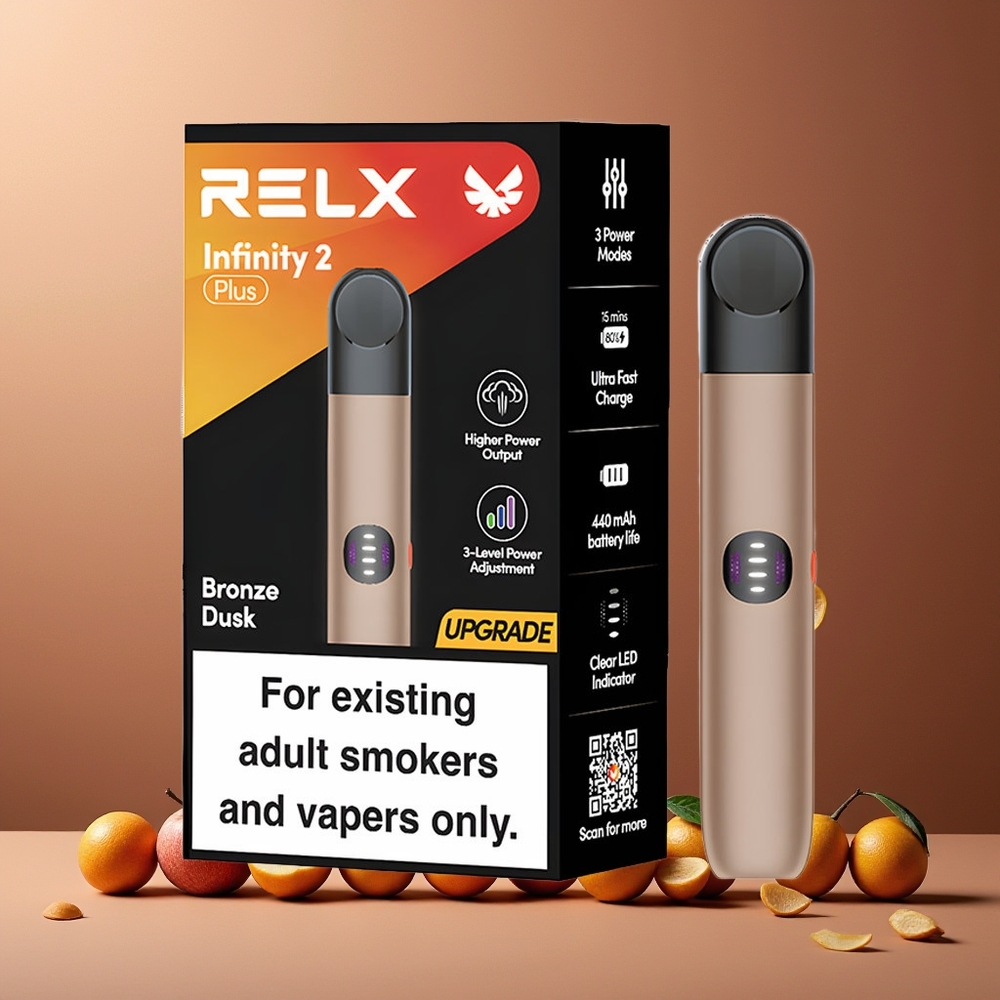 RELX Infinity 2 Plus New Zealand Wholesale Adjustable 3 Modes 600 Puffs Type-C Bronze Dusk