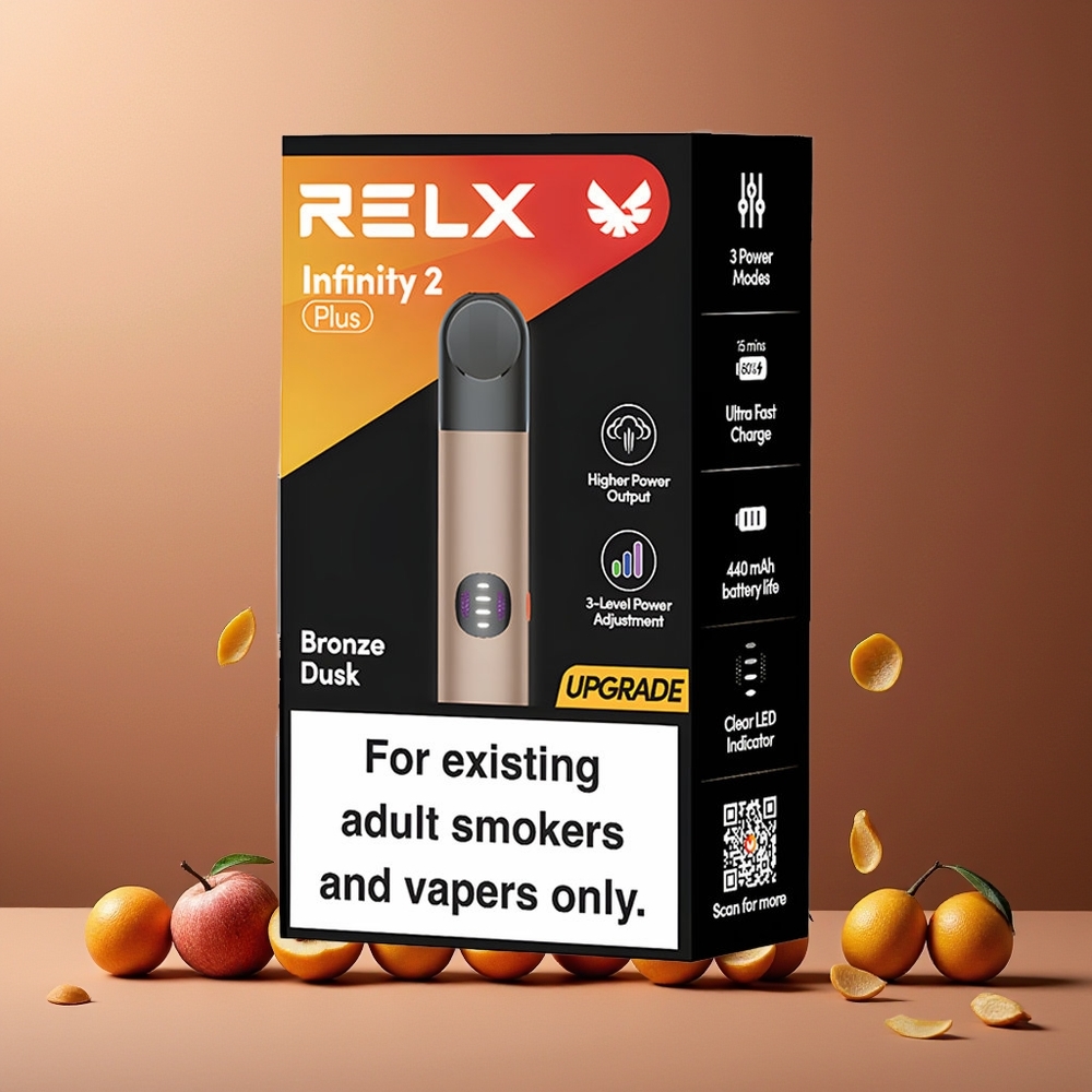 RELX Infinity 2 Plus New Zealand Wholesale Adjustable 3 Modes 600 Puffs Type-C Bronze Dusk