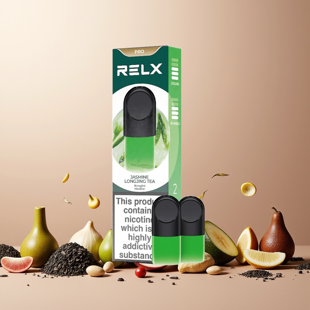 RELX Pod Pro New Zealand Wholesale 1.8% 1.9ml Jasmine Longjing Tea Great Taste Smooth Experience Rich Vapor Comfortable Temperature