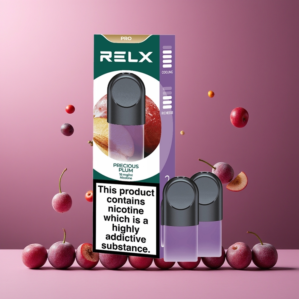 RELX Pod Pro New Zealand Wholesale 1.9ml Precious Plum Vape Device - Great Taste, Super Smooth, Optimized Draw, Rich Vapor