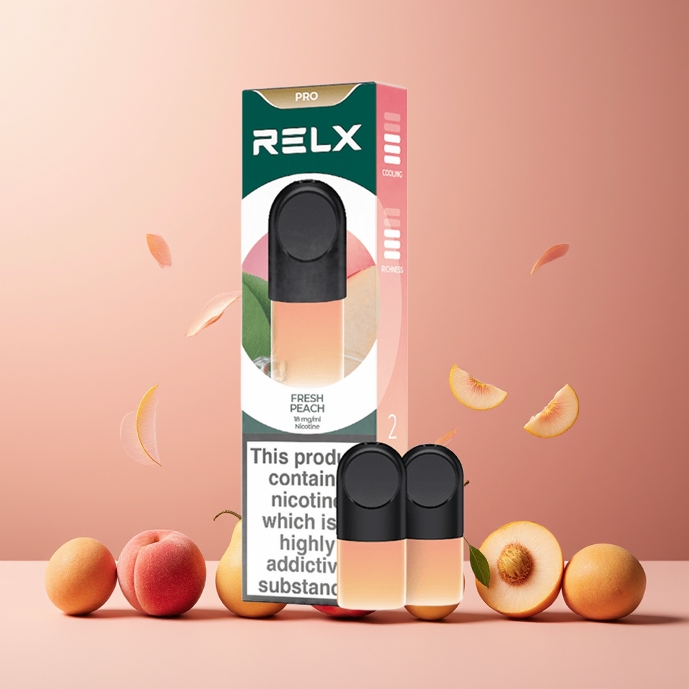 RELX Pod Pro New Zealand Wholesale Fresh Peach Vape Device 1.9ml 1.8% Nicotine Great Taste Smooth Comfortable Temperature Optimized Draw Rich Vapor