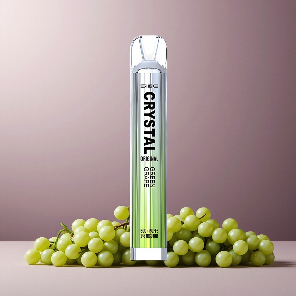 SKE Crystal Bar 600 Disposable Vape 2% Nicotine 600 Puffs 2.0ml Green Grape New Zealand Wholesale