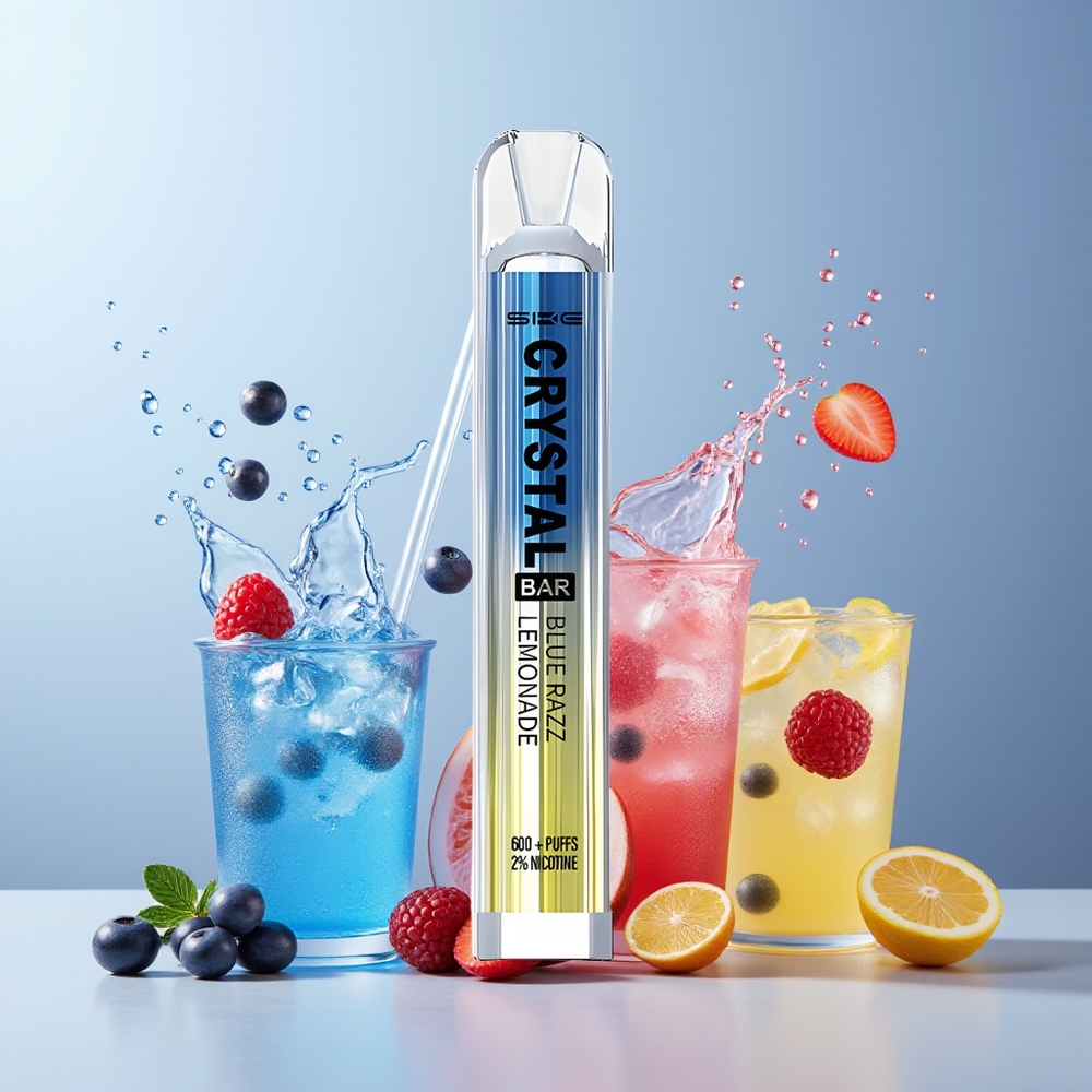 SKE Crystal Bar 600 Disposable Vape Blue Razz Lemonade 2% 500mAh 600 Puffs New Zealand Wholesale