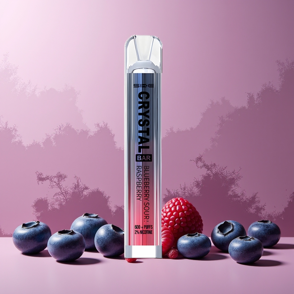 SKE Crystal Bar 600 Disposable Vape Blueberry Sour Raspberry 2% Nicotine 500mAh Battery 600 Puffs New Zealand Wholesale