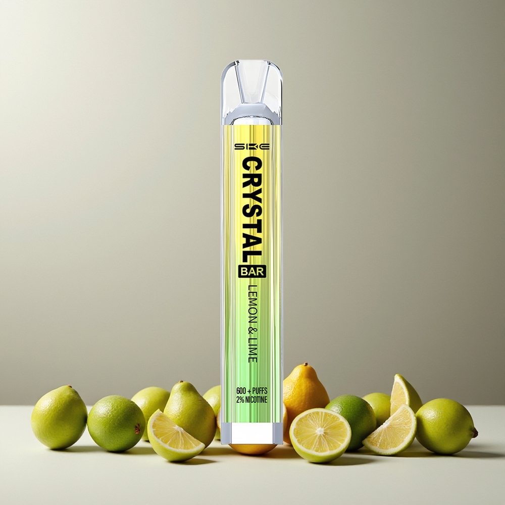 SKE Crystal Bar 600 Disposable Vape Lemon & Lime 2% Nicotine 500mAh Battery 600 Puffs New Zealand Wholesale