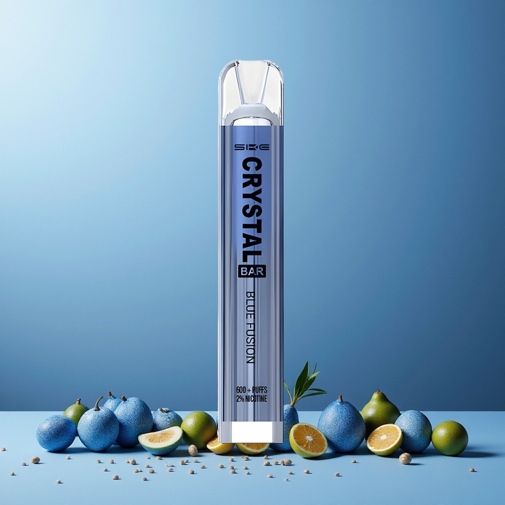 SKE Crystal Bar 600 Disposable Vape New Zealand Wholesale Blue Fusion 2% Nicotine 500mAh Battery 2.0ml E-liquid Mesh Coil