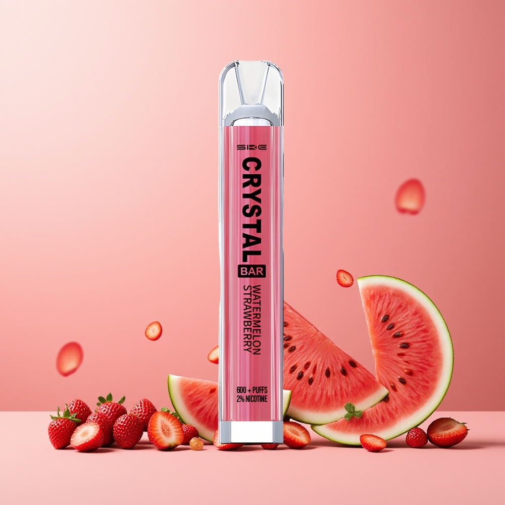 SKE Crystal Bar 600 Disposable Vape Watermelon Strawberry 2% Nicotine 500mAh Battery 600 Puffs New Zealand Wholesale
