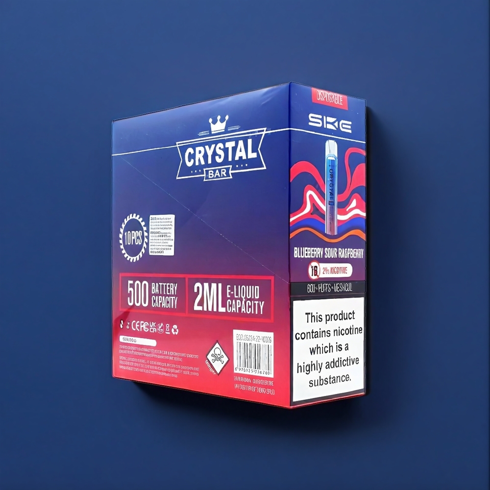 Ske Crystal Bar 600 New Zealand Wholesale Blue Sour Raspberry