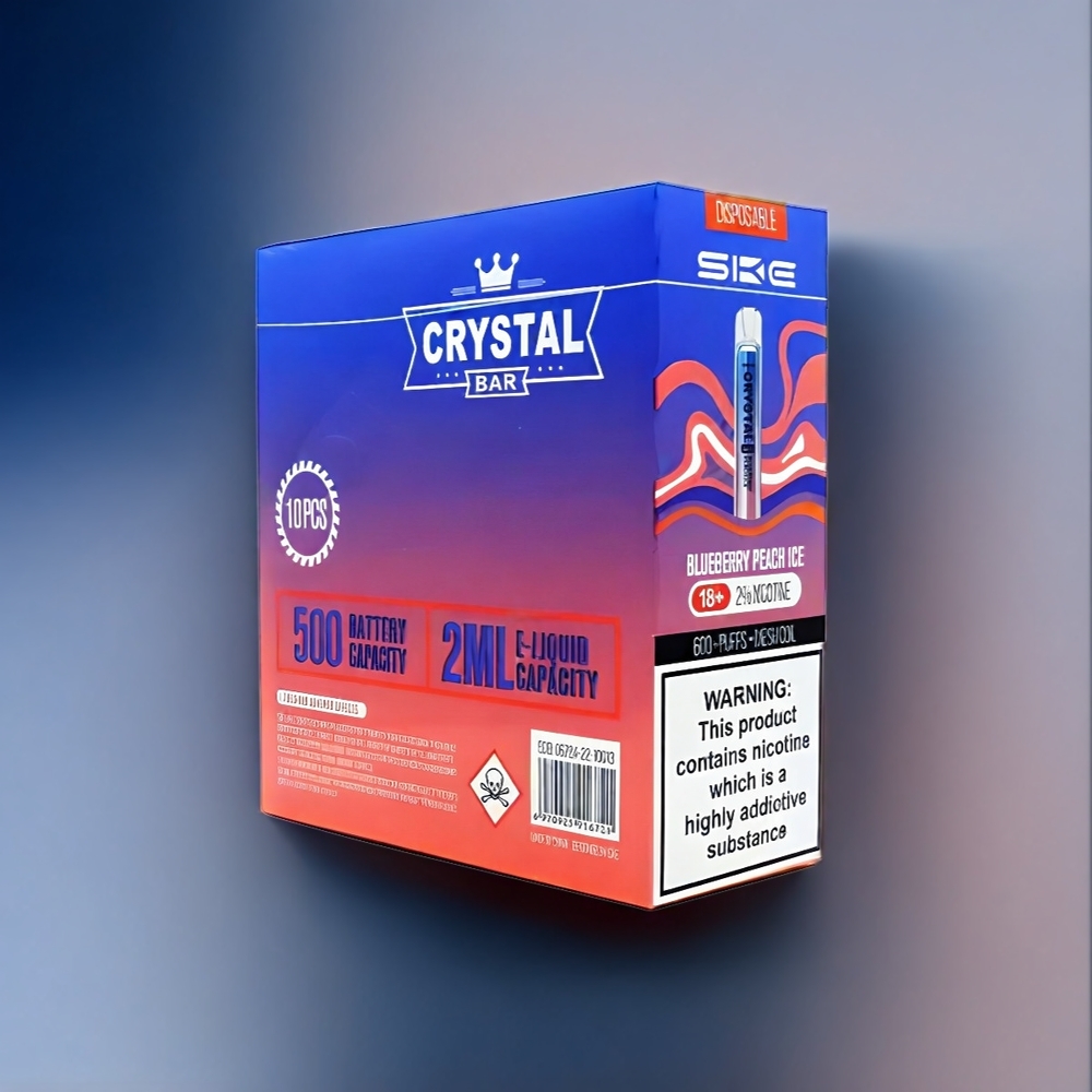 Ske Crystal Bar 600 New Zealand Wholesale Blueberry Peach Ice