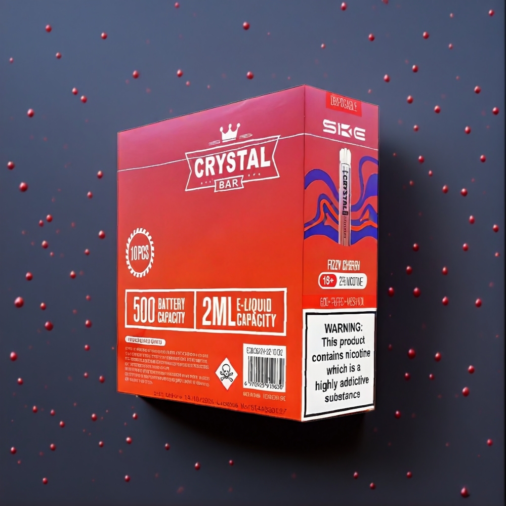 Ske Crystal Bar 600 New Zealand Wholesale Fizzy Cherry Vape
