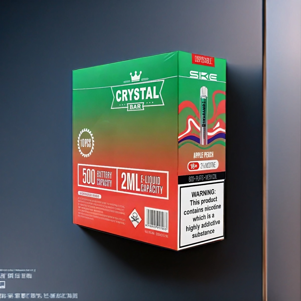 Ske Crystal Bar 600 New Zealand Wholesale Vape Apple Peach