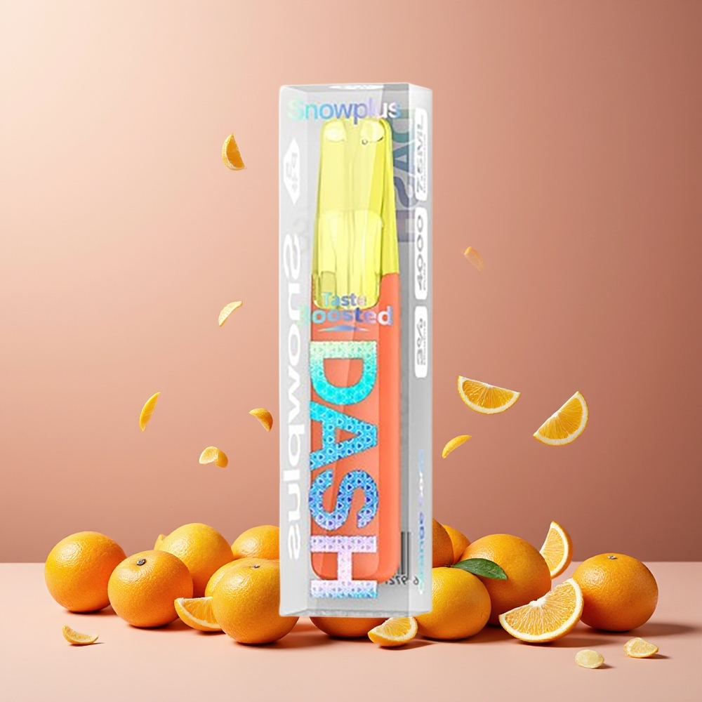 Snowplus Dash 4000 Puffs 7.5ml 530mAh Ceramic Atomizer Disposable Device Orange Soda New Zealand Wholesale