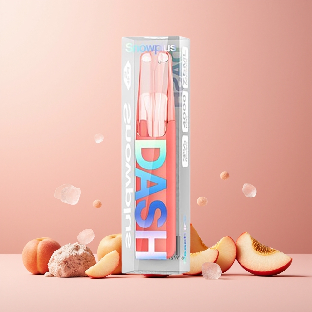 Snowplus Dash 4000 Puffs 7.5ml 530mAh Ceramic Disposable Device Peach Ice New Zealand Wholesale