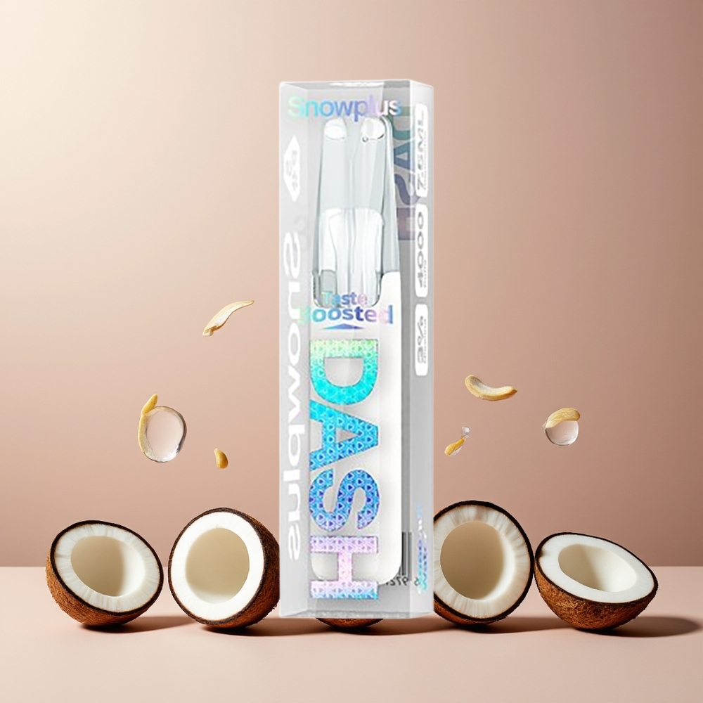 Snowplus Dash 4000 Puffs Disposable Device Coconut Water 7.5ml 3%/5% Nicotine Ceramic Atomizer New Zealand Wholesale