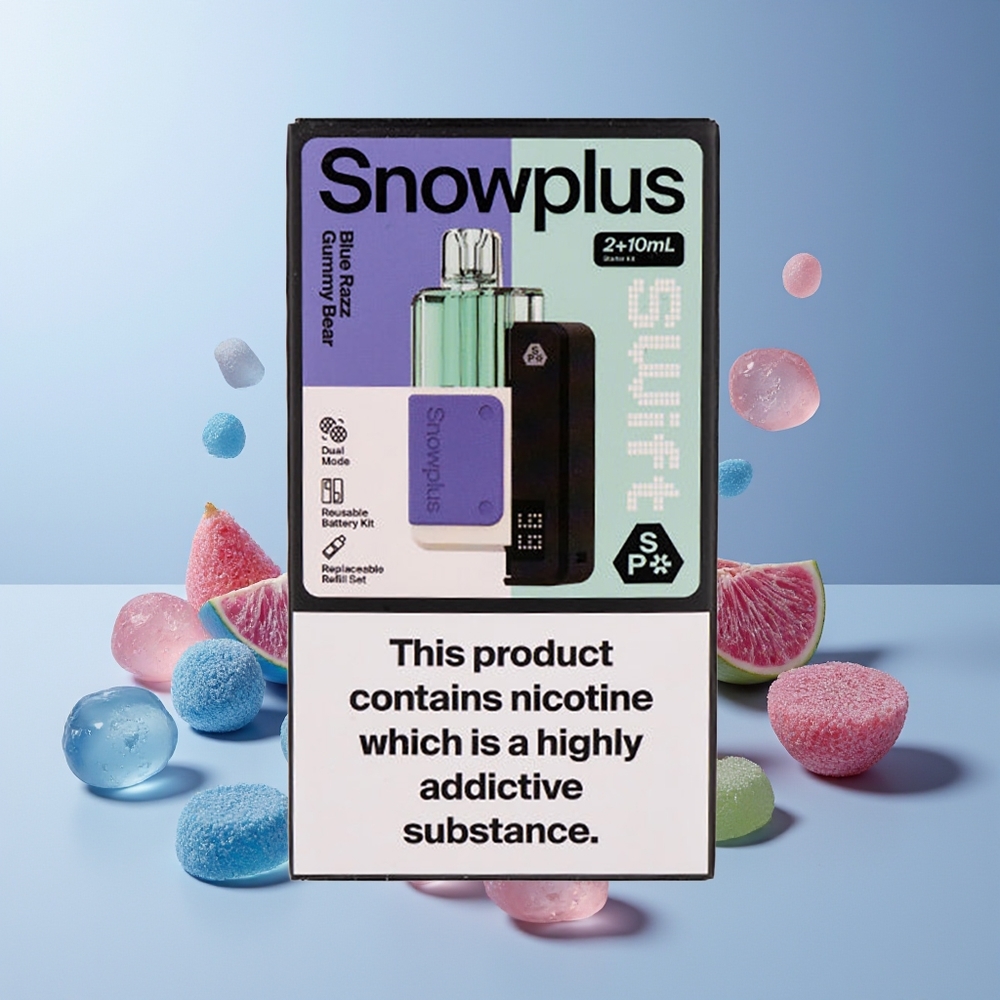 Snowplus Swift 5000 Puffs 1000mAh Dual Mesh Prefilled Pod Kit Blue Razz Gummy Bear New Zealand Wholesale
