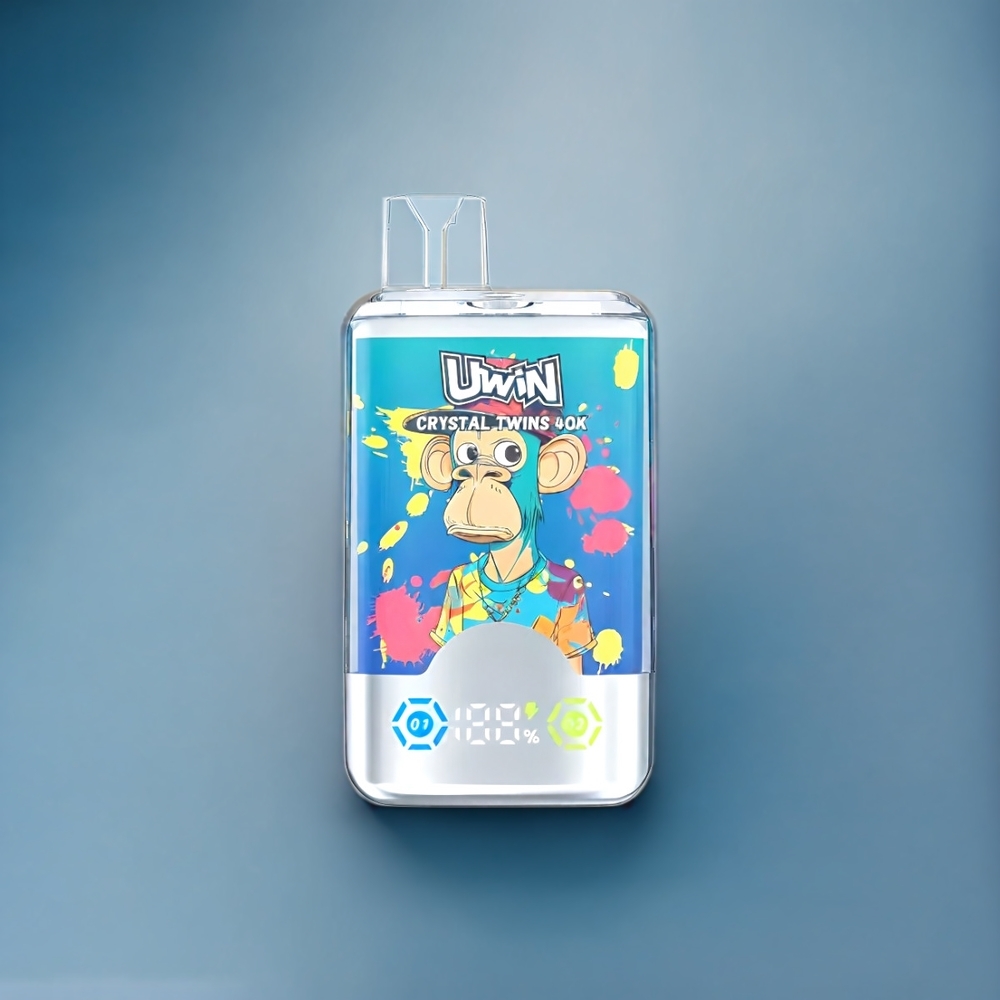 Uwin Crystal Twins New Zealand Wholesale 40000 Puffs Blueberry On Ice Summer Peach Ice Vape