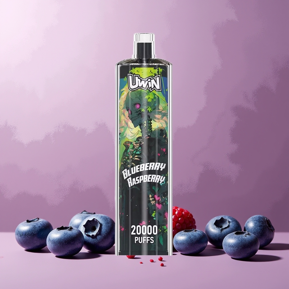 Uwin Shisha Hookah Crystal 20000 Puffs Blueberry Raspberry New Zealand Wholesale 0% 5% Nicotine 22ml Mesh Coil Type-C Rechargeable