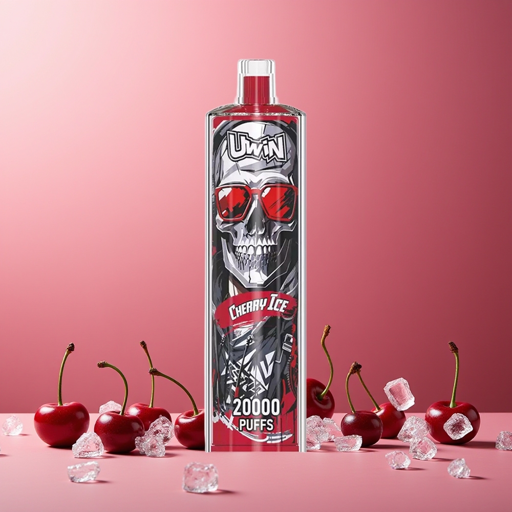 Uwin Shisha Hookah Crystal 20000 Puffs Cherry Ice New Zealand Wholesale 0%-5% Nicotine 22ml Mesh Coil Type-C 650mAh DTL