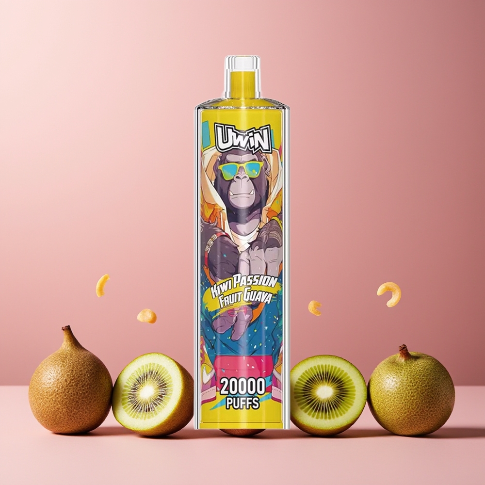 Uwin Shisha Hookah Crystal 20000 Puffs Kiwi Passion Fruit Guava 22ml Mesh Coil 650mAh Type-C Rechargeable New Zealand Wholesale