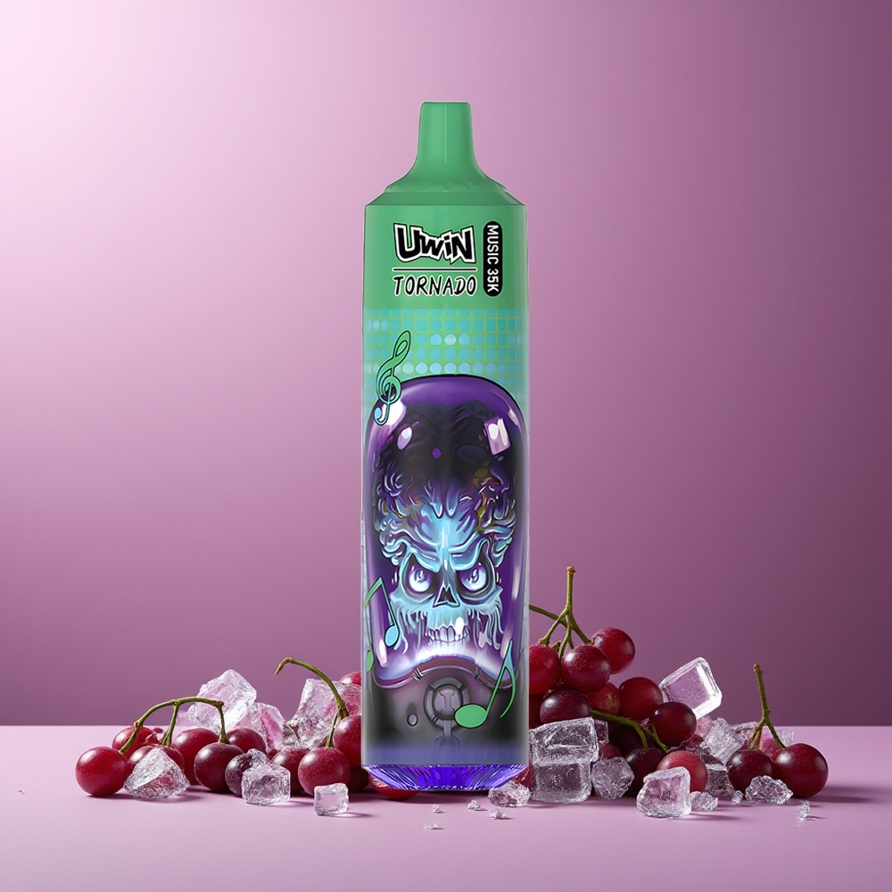Uwin Tornado 35K 35,000 Puffs 600mAh Type-C Mesh Coil Grape Ice Disposable Vape New Zealand Wholesale