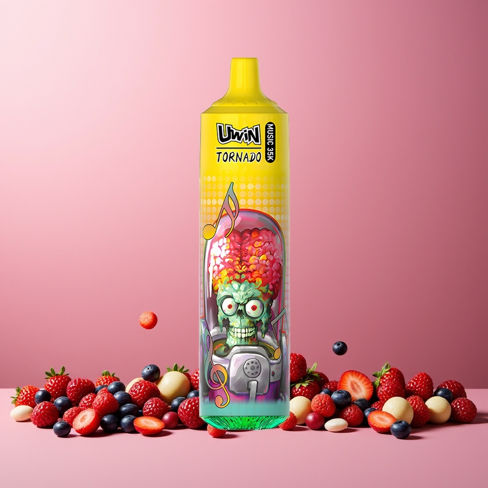 Uwin Tornado 35K Music Disposable Vape Mixed Berries 600mAh Type-C Mesh Coil New Zealand Wholesale