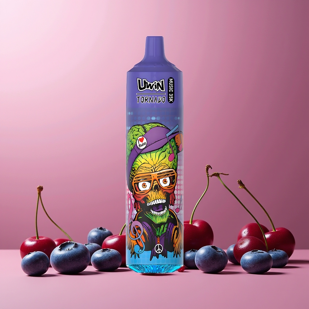 Uwin Tornado 35K New Zealand Wholesale Rechargeable 600mAh Mesh 1.0 Ohm Type-C Disposable Vape Blueberry Cherry Cranberry