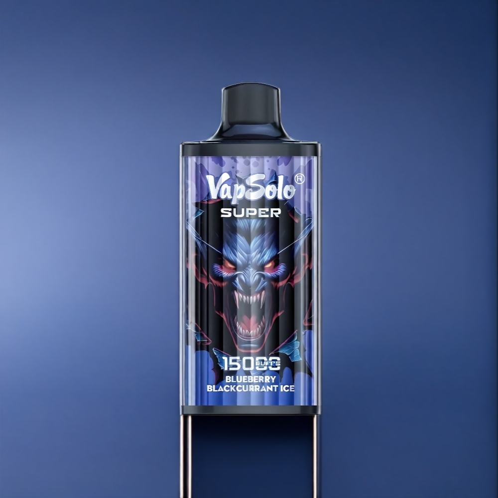 Vapsolo Super 15000 Puffs Vape Blueberry Blackcurrant Ice New Zealand Wholesale
