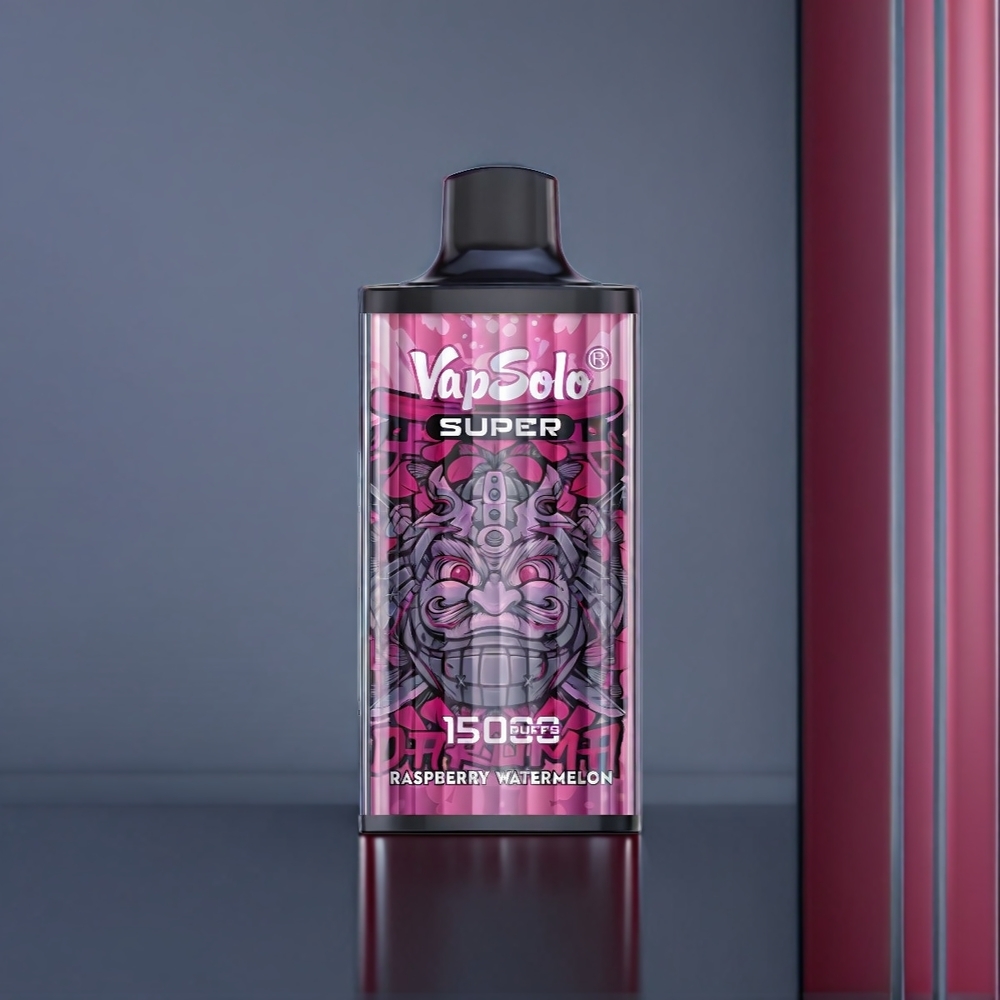 Vapsolo Super 15000 Puffs Vape Raspberry Watermelon New Zealand Wholesale – Ultimate Flavor Experience.