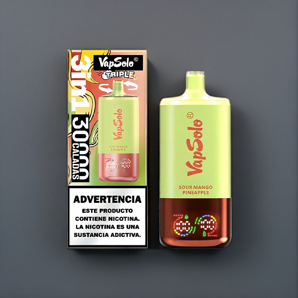 Vapsolo New Zealand Wholesale Tripe Sour Mango Pineapple 30000 Puffs Vape