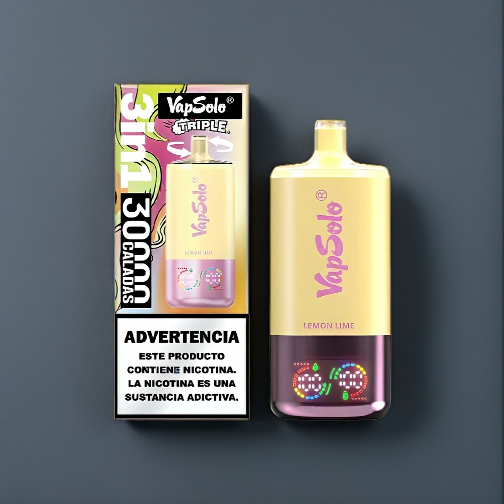Vapsolo Tripe 30000 Puffs New Zealand Wholesale Lemon Lime Vape