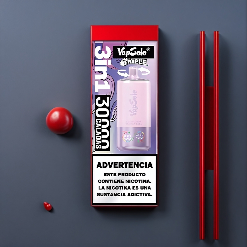 Vapsolo Tripe 30000 Puffs Vape Strawberry Vanilla Coke New Zealand Wholesale Sensation