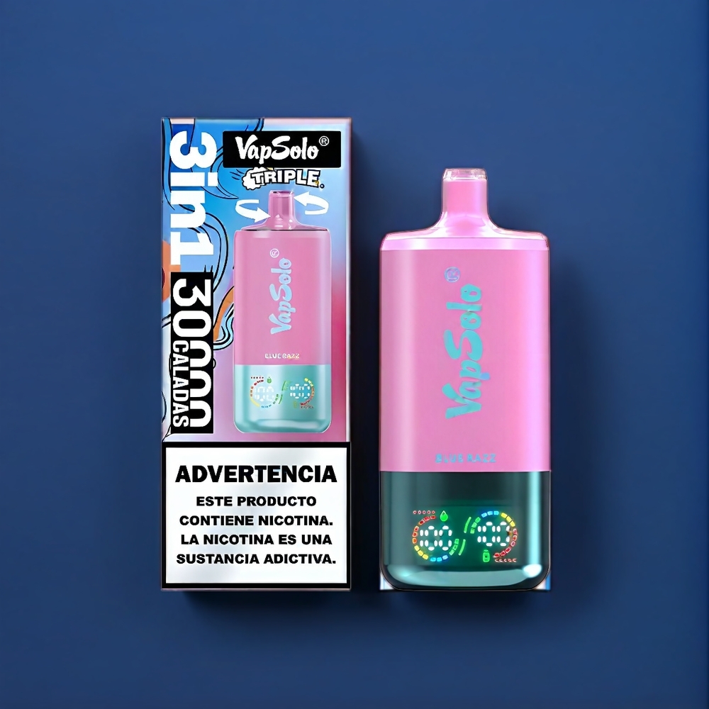 Vapsolo Tripe New Zealand Wholesale Blue Razz 30000 Puffs