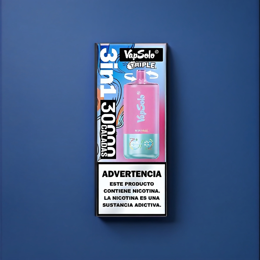 Vapsolo Tripe New Zealand Wholesale Blue Razz 30000 Puffs