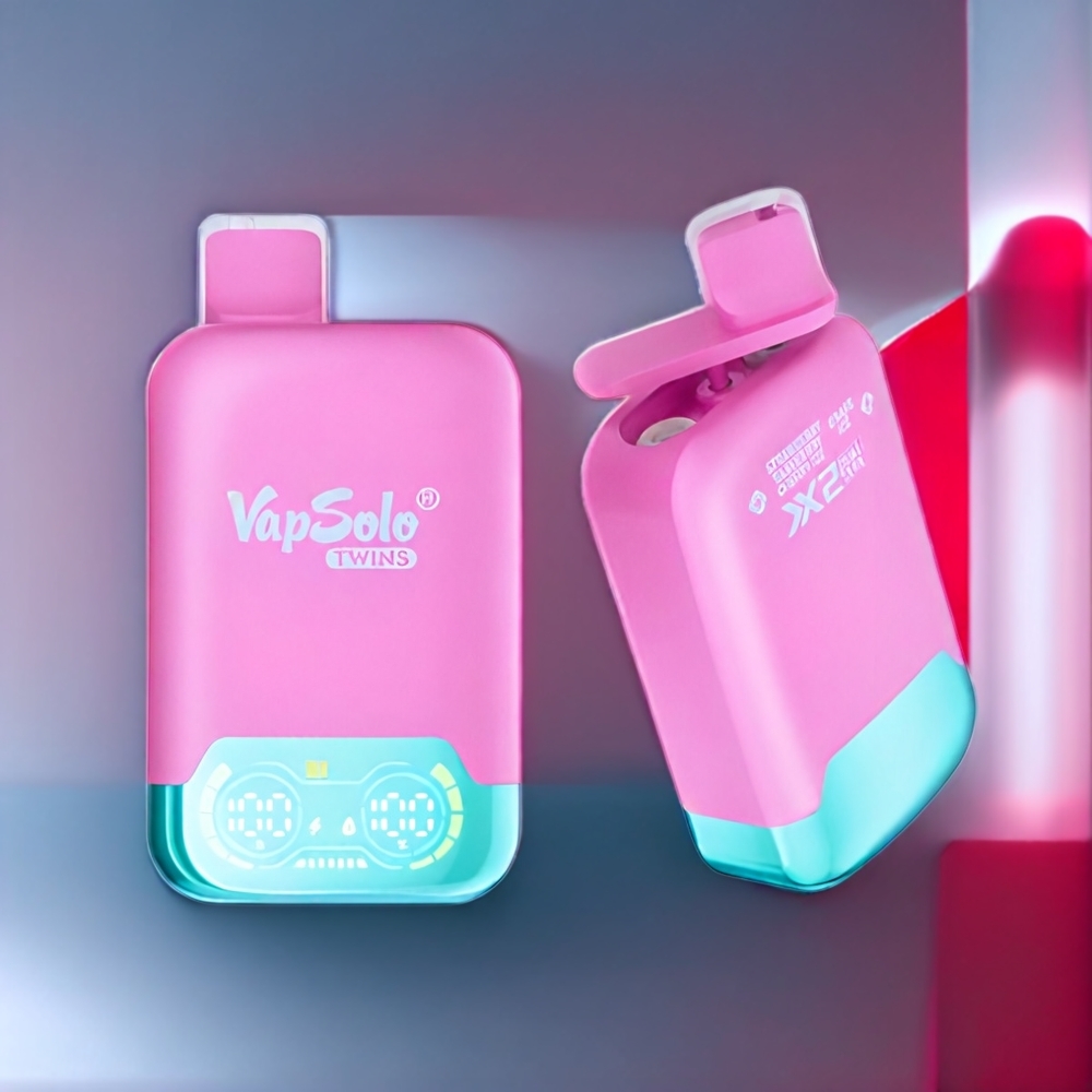 Vapsolo Twins New Zealand Wholesale 20000 Puffs Strawberry Raspberry Cherry Ice & Grape Ice