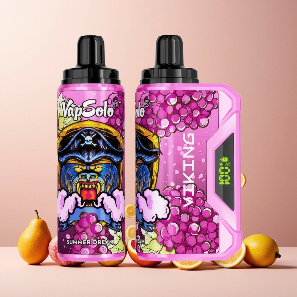 VapSolo VIKING 12000 Puffs 22ml Type-C LED Display Disposable Vape Summer Dream New Zealand Wholesale