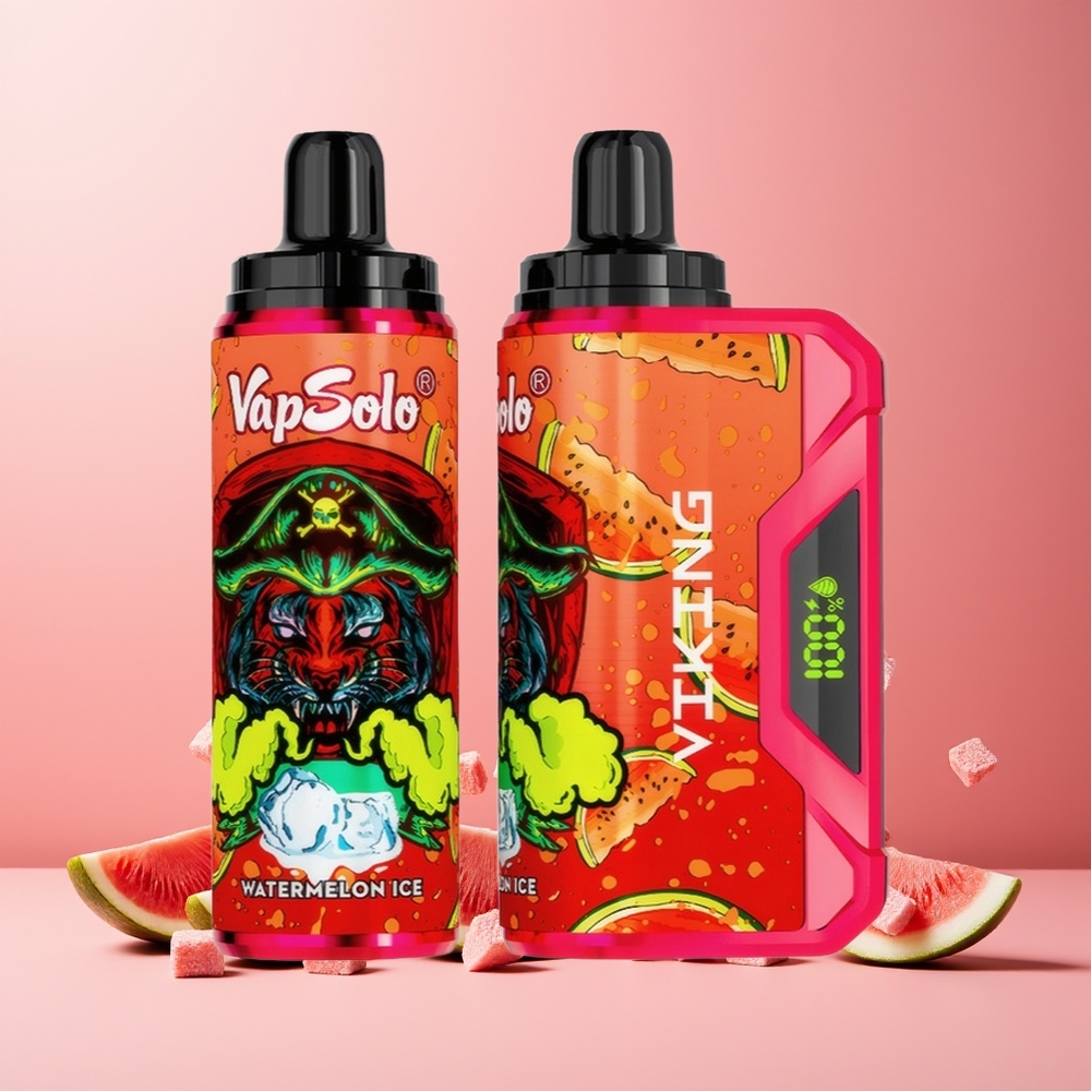 VapSolo VIKING 12000 Puffs 22ml Type-C LED Display Disposable Vape Watermelon Ice New Zealand Wholesale
