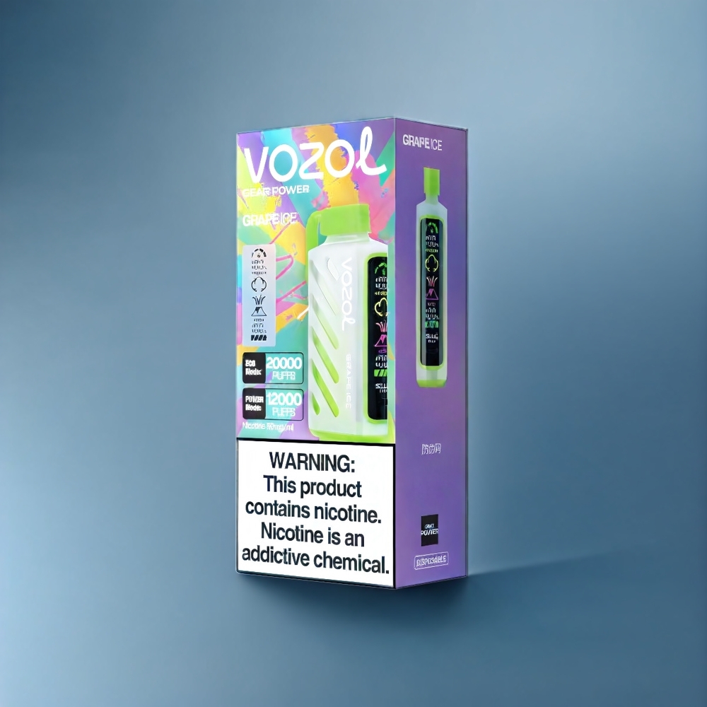 Vozol Gear Power 20000 Puffs Vape Grape Ice New Zealand Wholesale