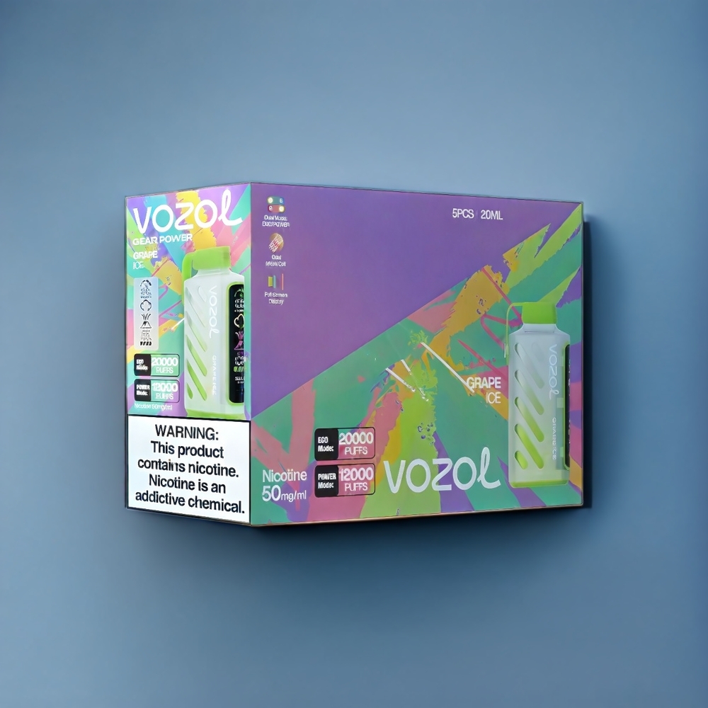 Vozol Gear Power 20000 Puffs Vape Grape Ice New Zealand Wholesale