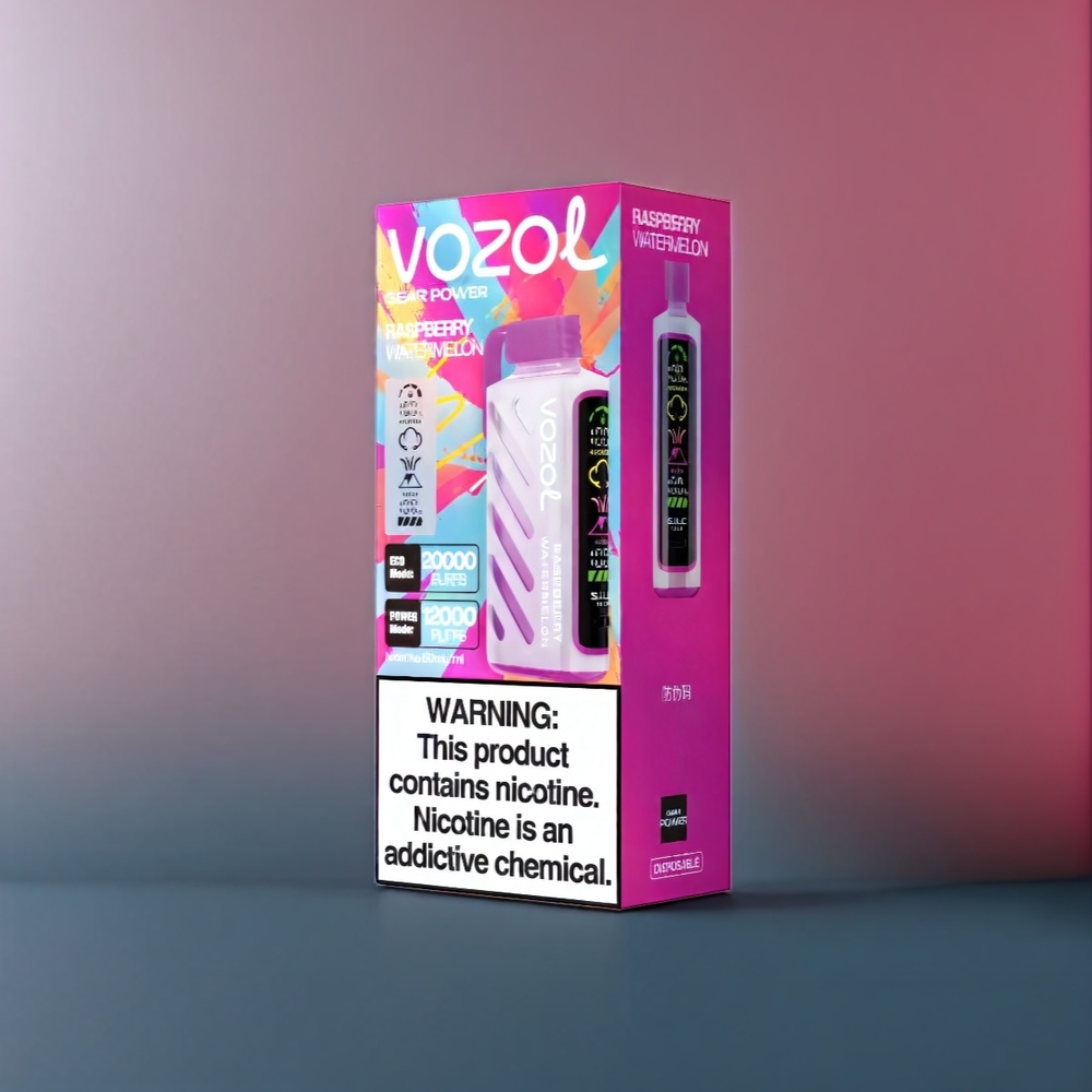 Vozol Gear Power 20000 Puffs Vape Raspberry Watermelon New Zealand Wholesale - Ultimate Flavor Experience